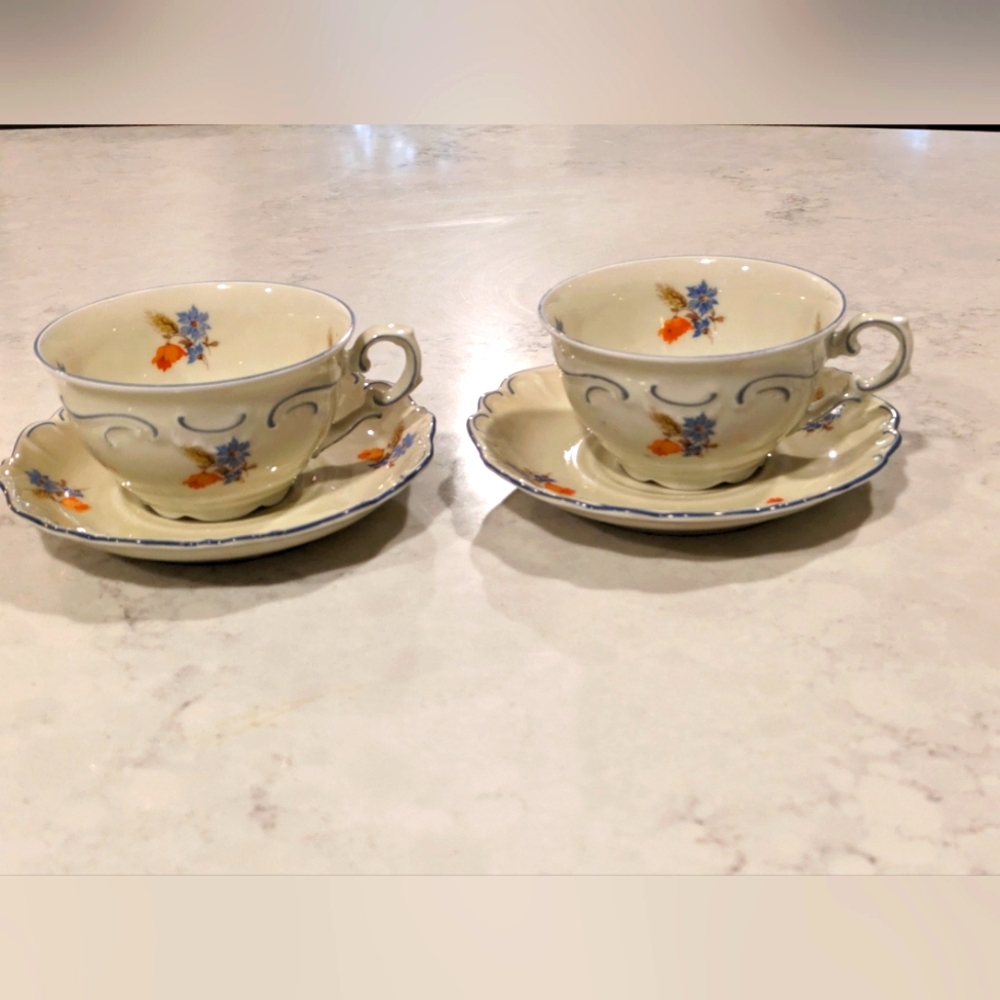Schumann Bavaria Tea Cups & Saucers Set of 4